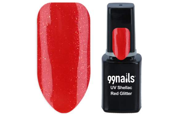 UV Shellac - Red Glitter 12ml