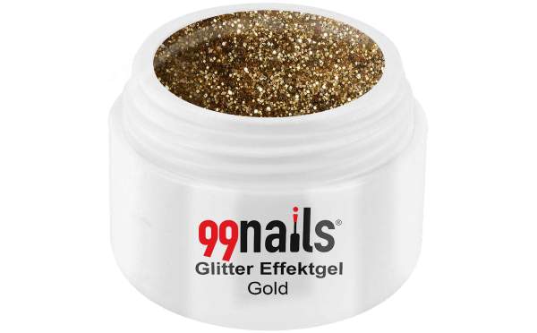 Glitter Effektgel - Gold 5ml