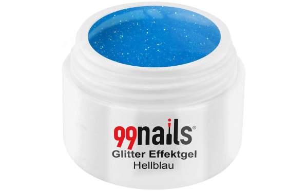 Glitter Effektgel - Hellblau 5ml
