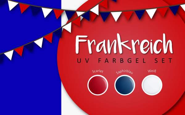 UV Farbgel Set - Frankreich 5ml